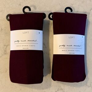 LOFT Opaque Tights - 2 pairs - NWT!!